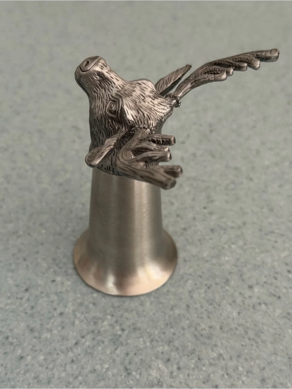 Jägermeister Deer Head Pewter Shot Glass Hunting Stag Retro Barware